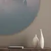 Moskee - Minaretten - mist - Islamitisch Akoestische PET Vilt - Rond klein -sfeer5_closeup