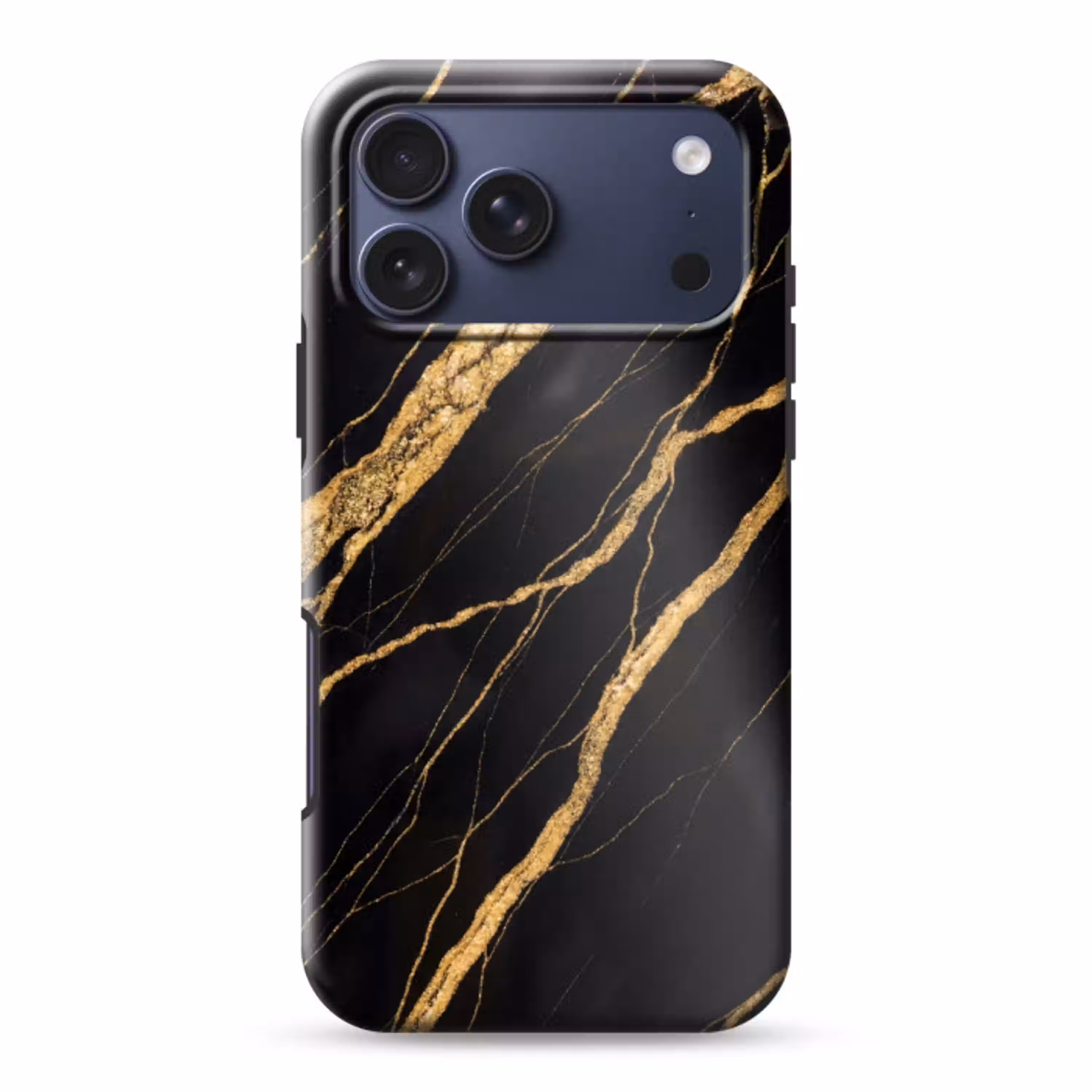 Marmer - Goud - Textuur - Abstract - Zwart Toughcase MagSafe Apple iPhone 17 Pro Max klein -3d