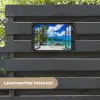 Tropisch strandzicht tuinposter los doek klein -sfeer3