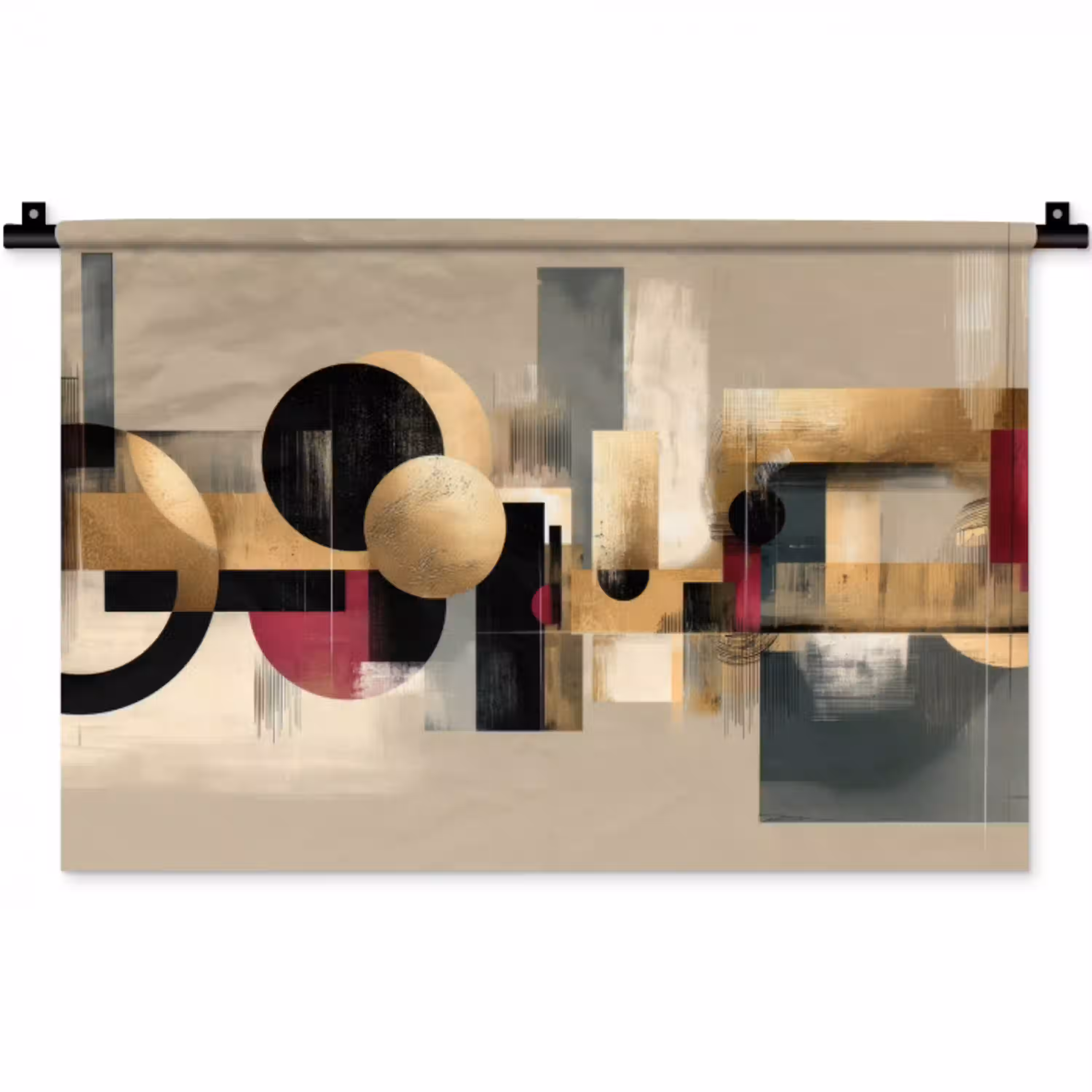 Abstract - Vormen - Beige - Texturen Wandkleed katoen klein -zz3d