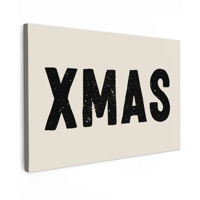 Kerst - Beige - Quotes - Xmas - Feestdagen canvas 2cm klein -z3d