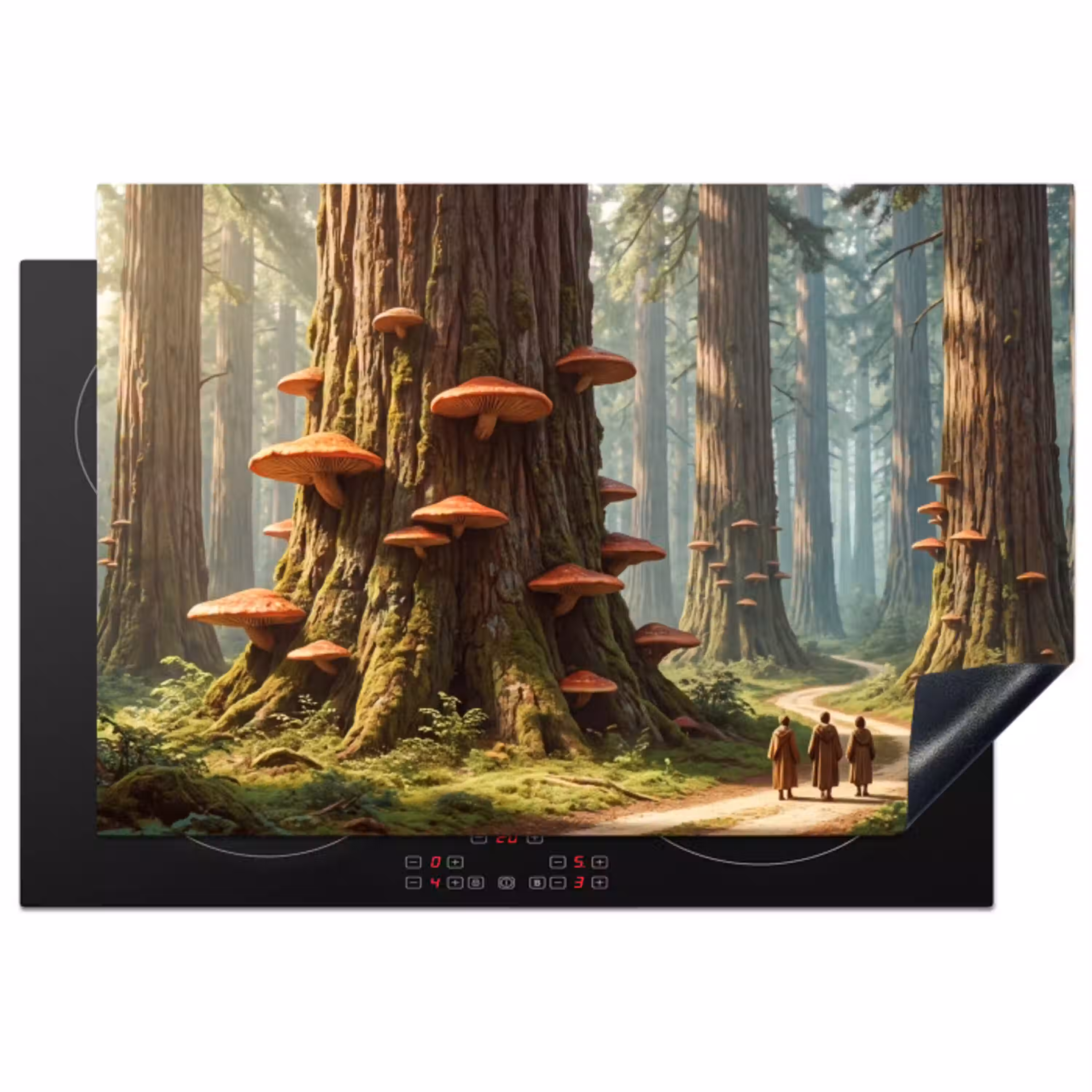 Bos - Bomen - Natuur Inductie beschermer vinyl 3mm klein -3d