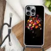 Kleurrijk - Boeket - Vaas - Donkerbruin Hoesje iPhone 16 Pro Max met koord klein -sfeer4