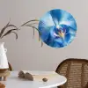 Blauw - Orchidee - Elegeant Wandcirkel behangsticker klein -sfeer3