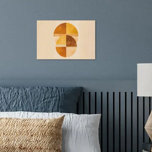 Cirkels - Geel - Minimalistisch poster papier klein -sfeer2