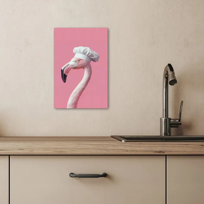 Flamingo - Roze - Koksmuts - Vogel KitchenYeah - Keuken - Canvas klein -sfeer2