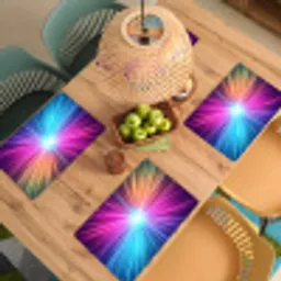 Abstract - Light - Burst - Modern - Colorful Placemat vinyl groot -zzsfeer5_Kitchenyeah-website