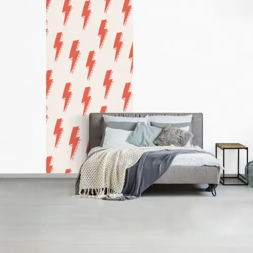 Rood - Bliksem - Roze fotobehang vinyl groot 64 -slaapkamer