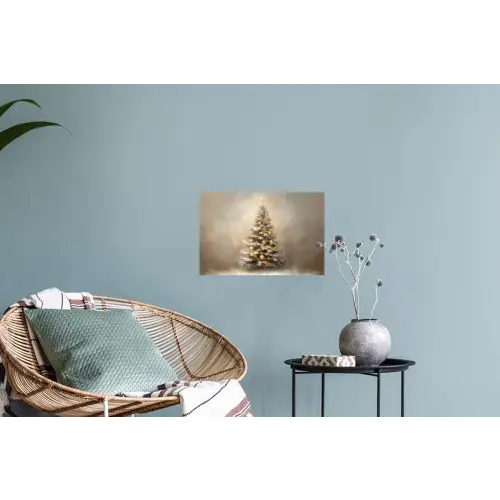 Kerst - kerstboom - Sneeuw - Art Muursticker klein -plant