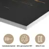Wereldkaart - Goud - Druipen - Zwart PET vilt klein -closeup_NL