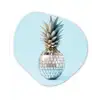 Blauw - Ananas - Disco - Discobal Wandcirkel Organisch Forex 3mm klein -3d