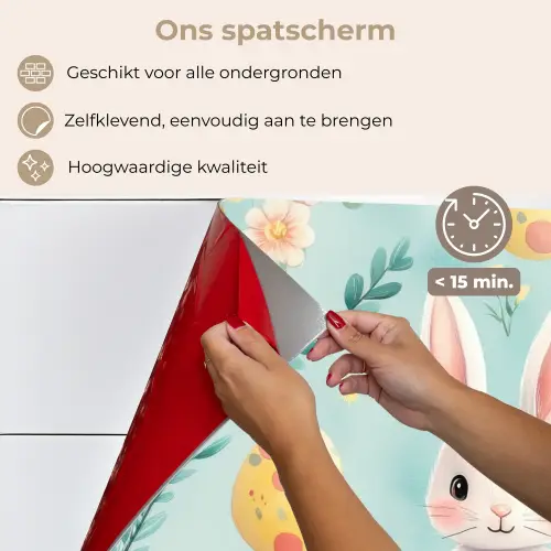 Konijn - Eieren - Takjes keuken achterwand spatscherm klein -spatscherm_NL
