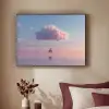 Wolk - Schommel - Kleurrijke lucht Textielframe zwart klein -sfeer1