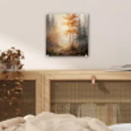 Bospad - Herfstbladeren - Natuur - Schilderachtig - Oranje plexiglas 5mm klein -sfeer4