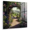 Doorkijk - Landschap - Bloemen - Rozenboog - Natuur plexiglas 5mm klein -zzzproduct_nieuw
