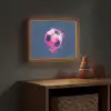 Abstract - Voetbal - Spatten - Roze Light Box met batterij (Wandlamp kind) middel -sfeer5_kind