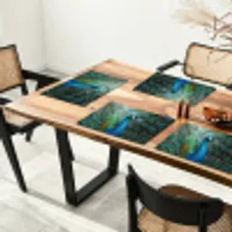 Pauw - Veren - Blauw Placemat vinyl groot -zzsfeer4_Kitchenyeah-website