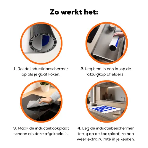 Ciao - Hoofdletters - Blauw - Minimalistisch Inductie beschermer vinyl 3mm klein -zzzzzzz-td-werking