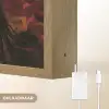 Vrouw - Bloemen - Papegaai - Schilderachtig Light Box met batterij (Wandlamp) middel -USP_websiteoplaadbaarNL