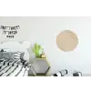 Parallelle lijnen - Lichte textuur - Beige Wandcirkel aluminium klein -kinderkamer