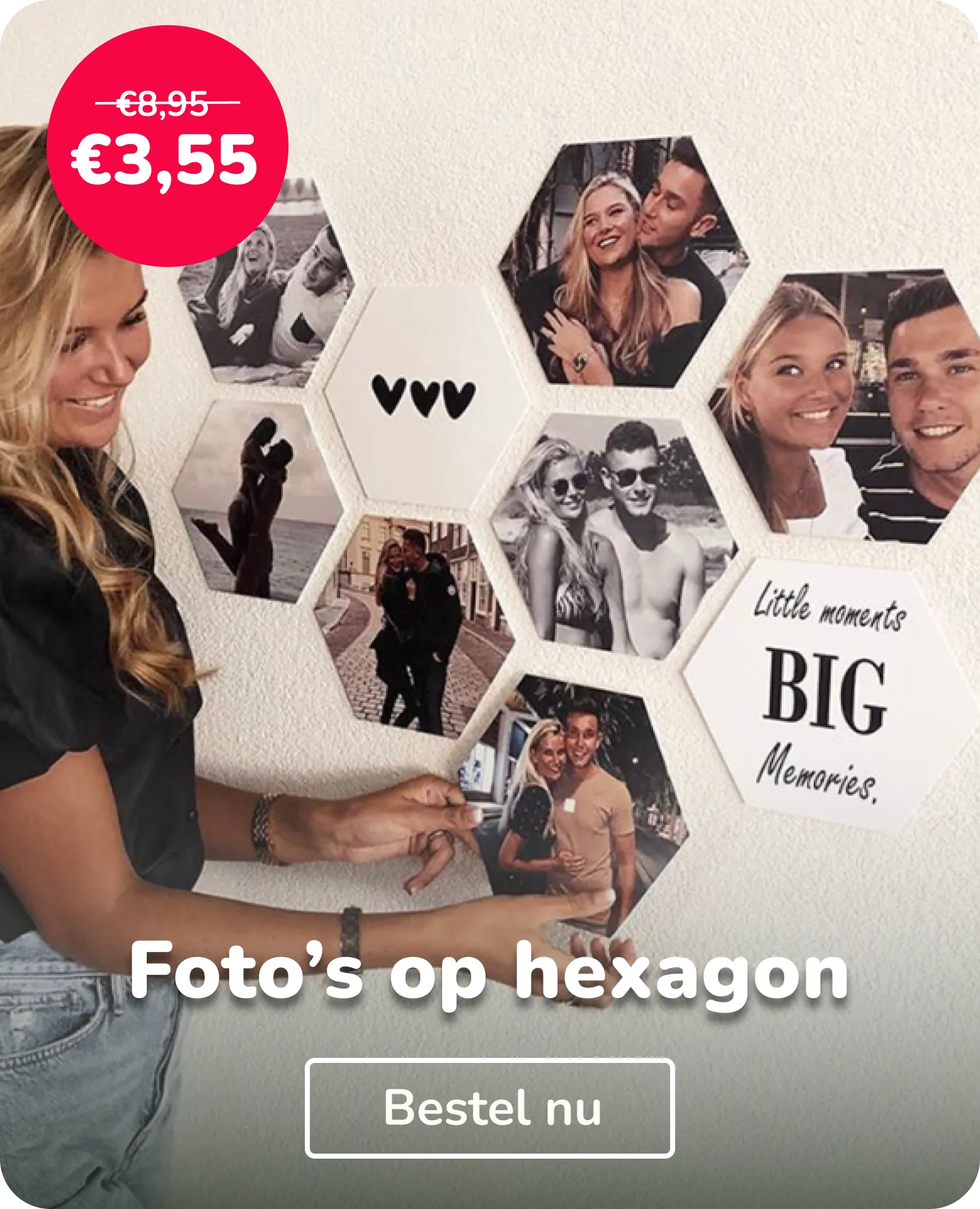 Foto's op hexagons