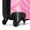 Grote bladeren in verschillende tinten roze NBS - Handbagage koffer - Kinderen Unisex middel -wiel