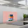 Boeken - Stapel - Kleurrijk keuken achterwand spatscherm klein -3d_schuin