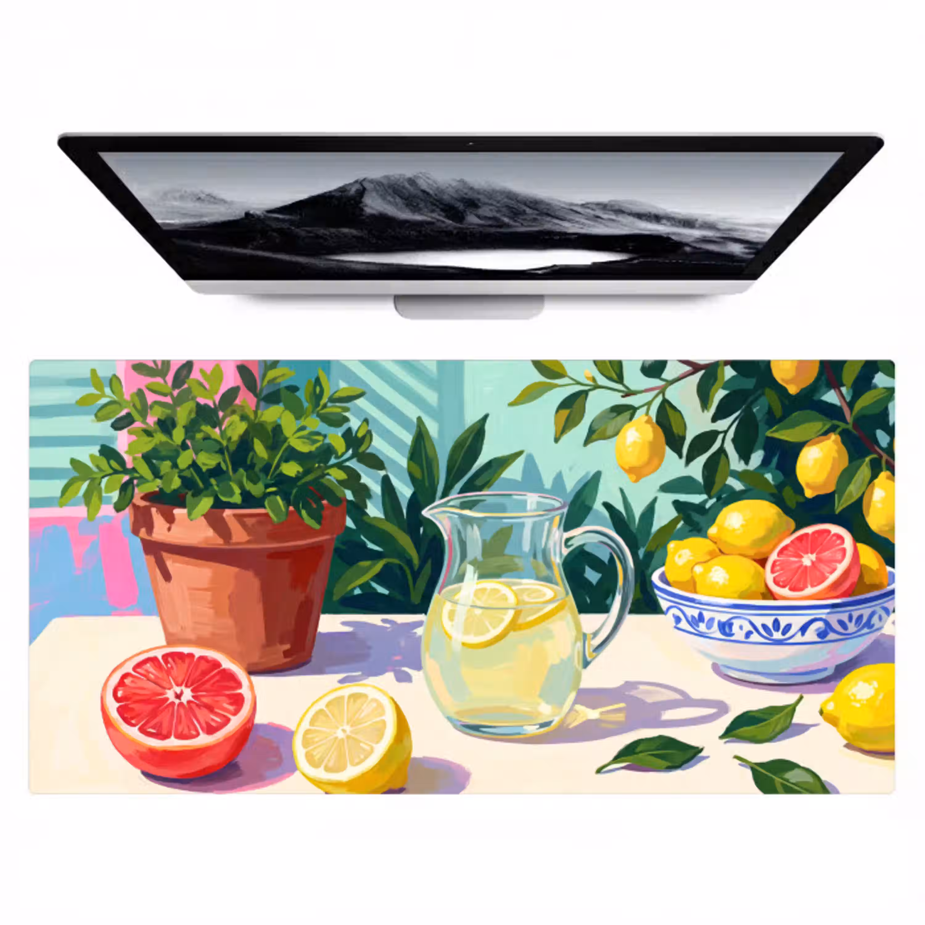 Citroen limonade zomer Muismat XXL klein -zzz3d