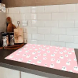 Spookjes - Patroon - Roze Inductie beschermer vinyl 3mm klein 276 -sfeer3
