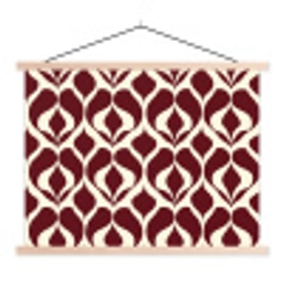 Rood - Druppelpatroon - Grafisch textielposter latten blank klein 122 -3d