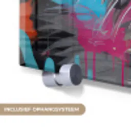 Kat - Graffiti - Dieren - Kleuren - Grijs plexiglas 5mm klein -zzsysteem_NL