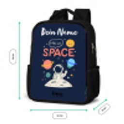 Astronaut - Quote - Planeten - Sterren Rugzak - Zwart middel -productfoto_formaten