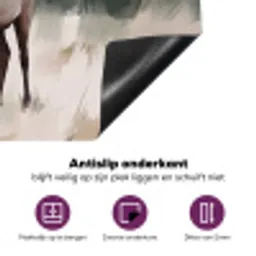 Edelhert - Gewei - Schildering - Rustiek Inductie beschermer vinyl 3mm klein -zzzzzzz-cc-onderkant