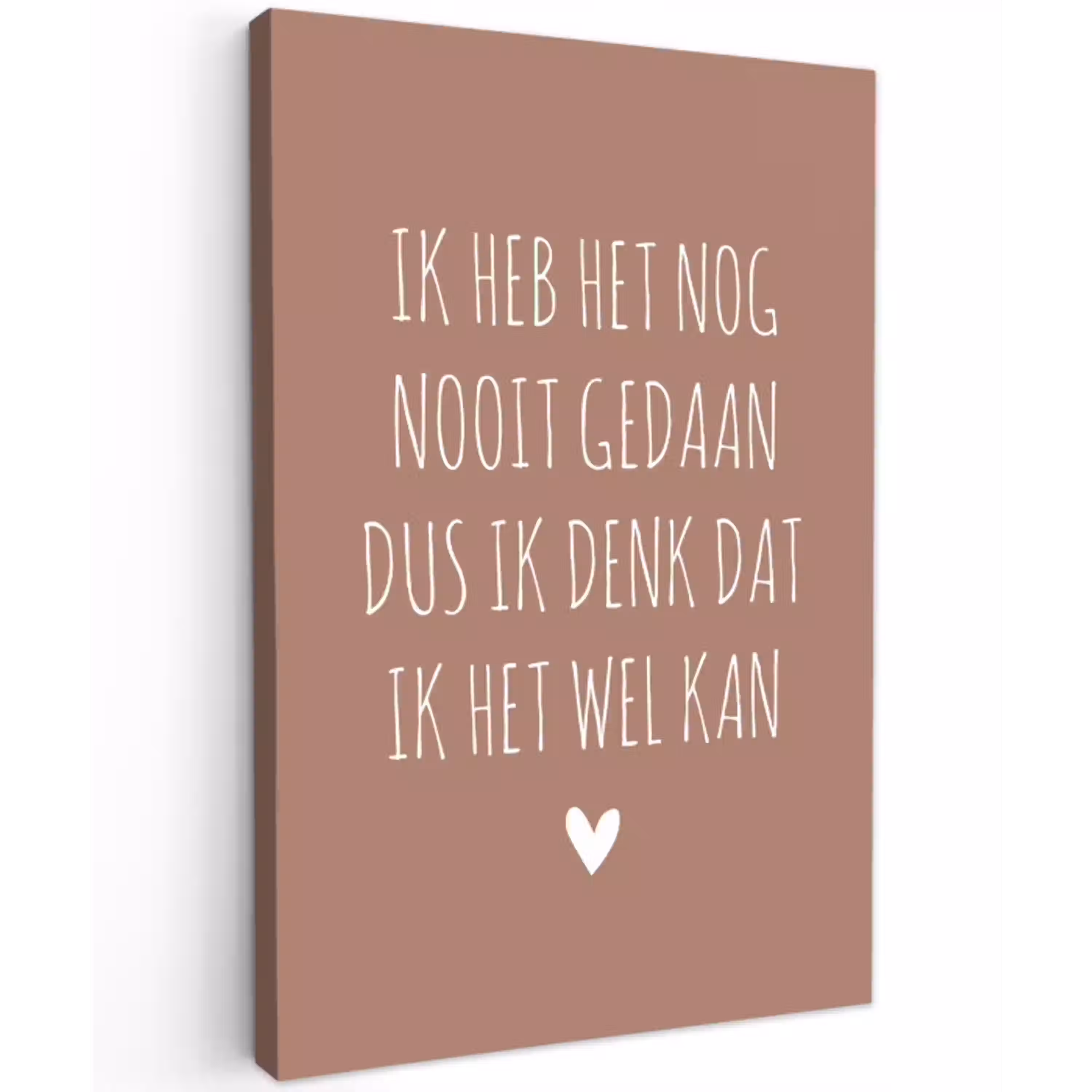 Spreuken - Quotes - Ik heb het nog nooit gedaan dus Tuinposter op houten frame 2 cm dik klein -3d