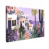 Huizen - Minimalistisch - Palmbomen - Kust canvas 2cm klein -z3d