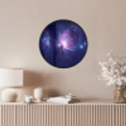 Ruimte - Sterren - Kleurrijk Fotolijst rond zonder passe partout klein -sfeer3