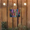 Abstract - Figuren - Kleurrijk tuinposter los doek klein -sfeer1