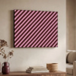Strepen - Roze - Bruin Textielframe zwart klein 947 -sfeer3