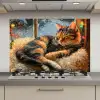 Kat - Kerst - Winter - Dier keuken achterwand spatscherm klein -3d_website