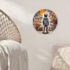Graffiti - Jongen - Kleuren - Kunst - Street Art Wandcirkel kunststof plaat 5mm dik klein -sfeer5