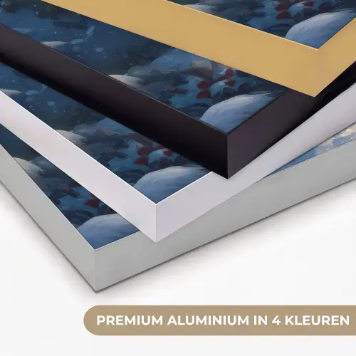 Winter - Gnooms - Eekhoorns - Meerkleurig Textielframe zwart klein -USP_kleurenNL