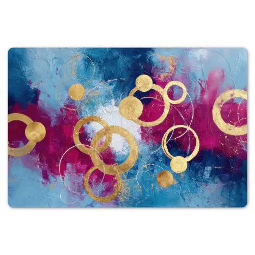 Cirkels - Goud - Abstract Placemat vinyl groot -zzsfeer1_Kitchenyeah-website