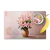 Vaas - Bloemen - Roze Placemat vinyl groot -zzzproduct_Kitchenyeah-website
