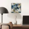Bladeren - Abstract - Goud - Blauw aluminium wit klein -sfeer5