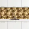Geometrisch - Tegels - Goud keuken achterwand 2 middel 871 -3d