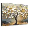 Boom - Bloemen - Goud - Beige Textielframe - compleet frame klein -3d