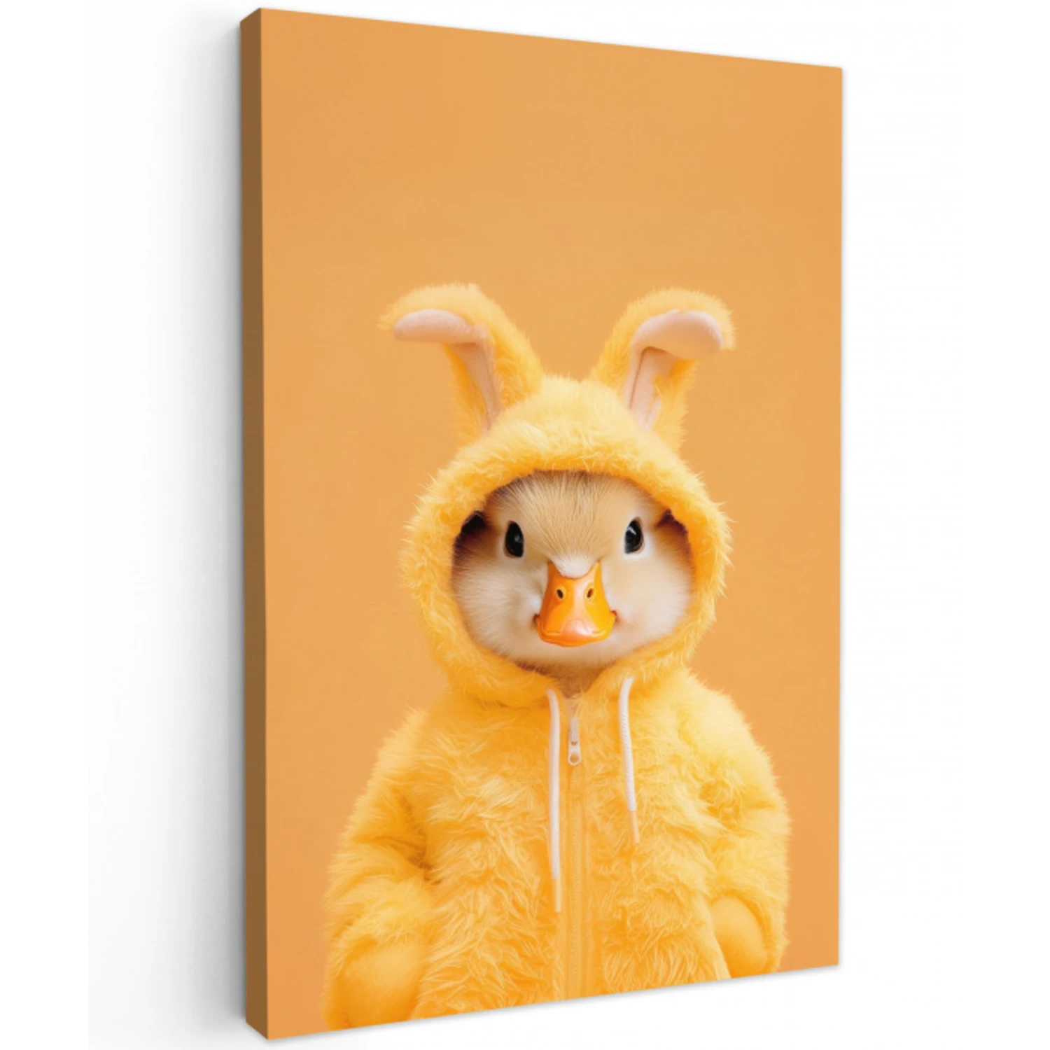 Paashaas - Kostuum - Eend Tuinposter op houten frame 2 cm dik middel -3d