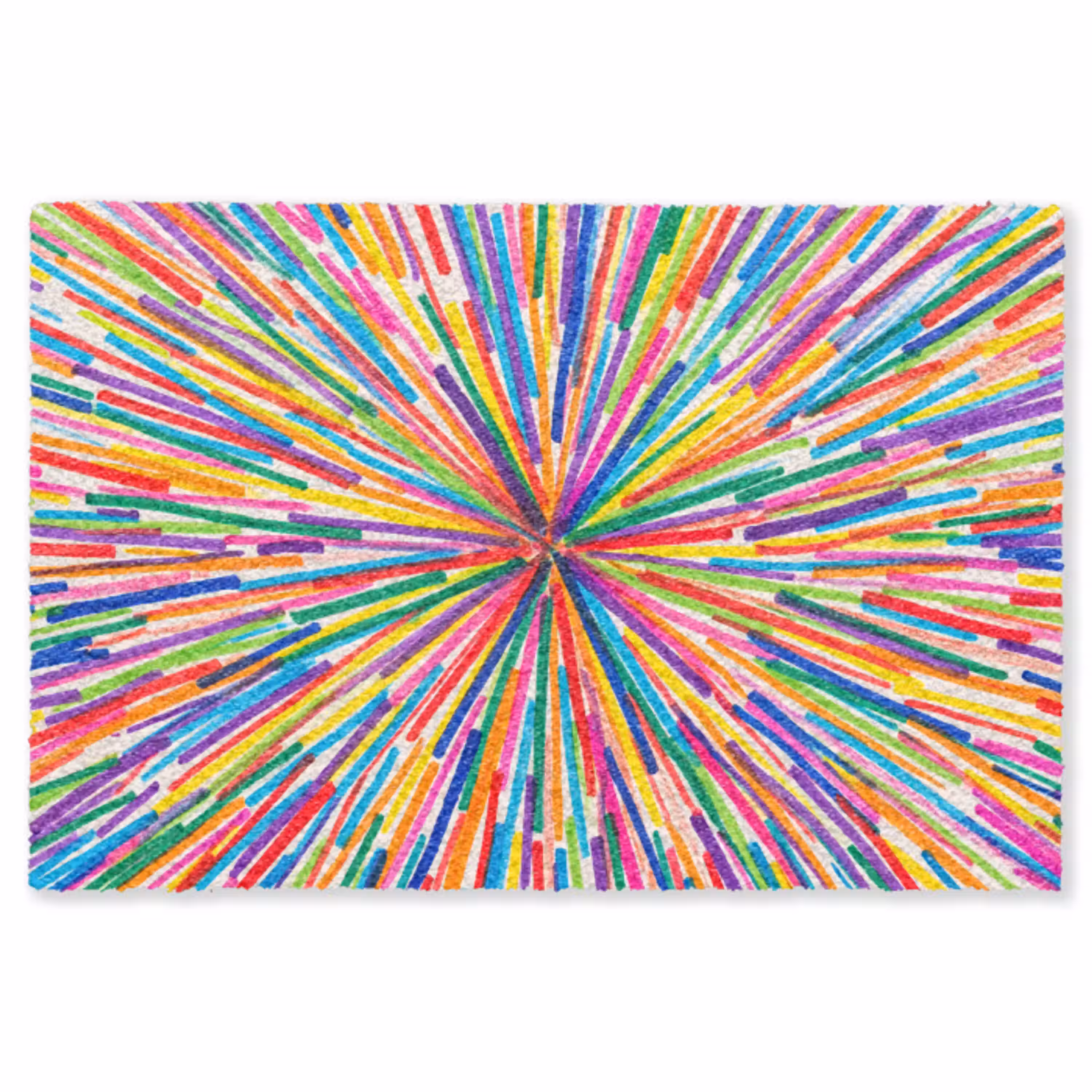 Lijnen - Kleurrijk - Abstract Vloerkleed Rechthoek klein -3d
