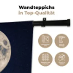 Ruimte - Maan - Kosmos Wandkleed katoen klein -tsfeer2_DE