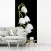 Lelietjes van dalen - Bloemen - Zwart - Flora fotobehang vinyl groot -woonkamer